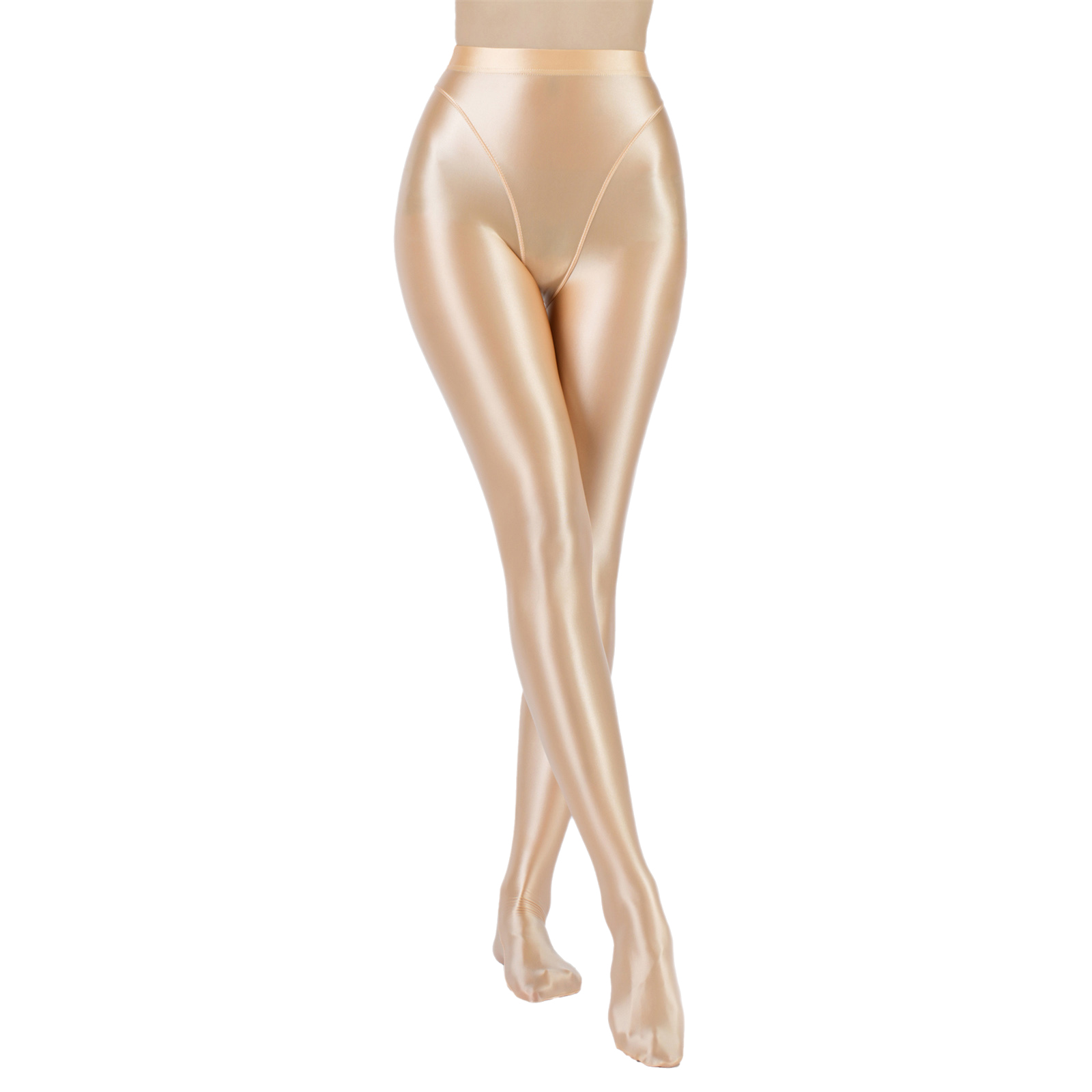 Pilates Yoga Legging - กางเกงรัดรูปเอวสูงสำหรับผู้หญิงกางเกงเลกกิ้งออกกำลังกายฟิตเนสโยคะพิลาทิสเอวสูงมันวาว