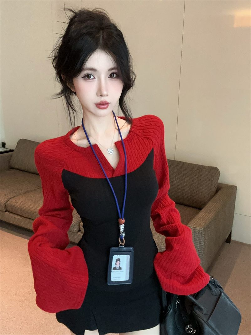 Pilates Yoga Jumper - เสื้อสเวตเตอร์ เสื้อจั๊มเปอร์ เสื้อพูลโอเวอร์ ชุดถักนิตติ้งสำหรับผู้หญิง แบบรัดรูป ยืดหยุ่น