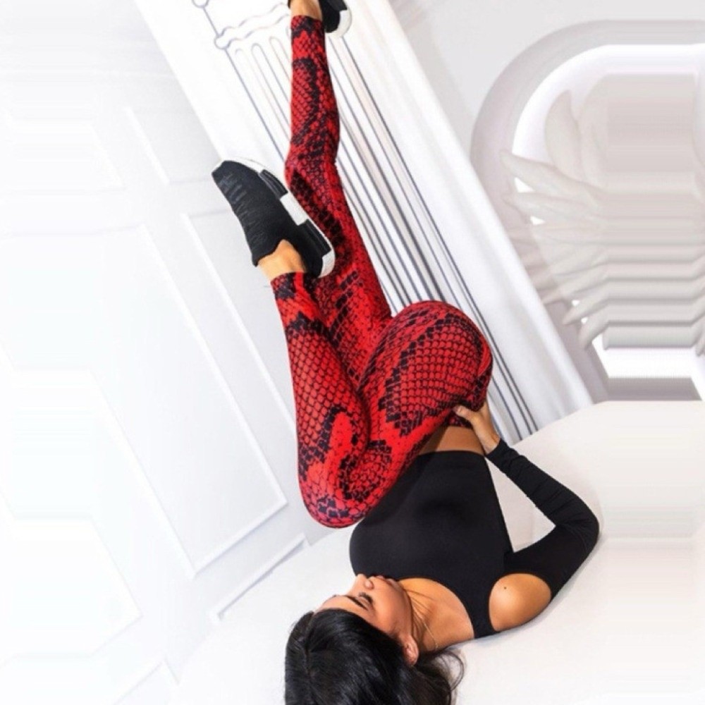 เลกกิ้งลายงูสีพีช กระชับสัดส่ว - Pilates Yoga Legging บทวิจารณ์และราคา
