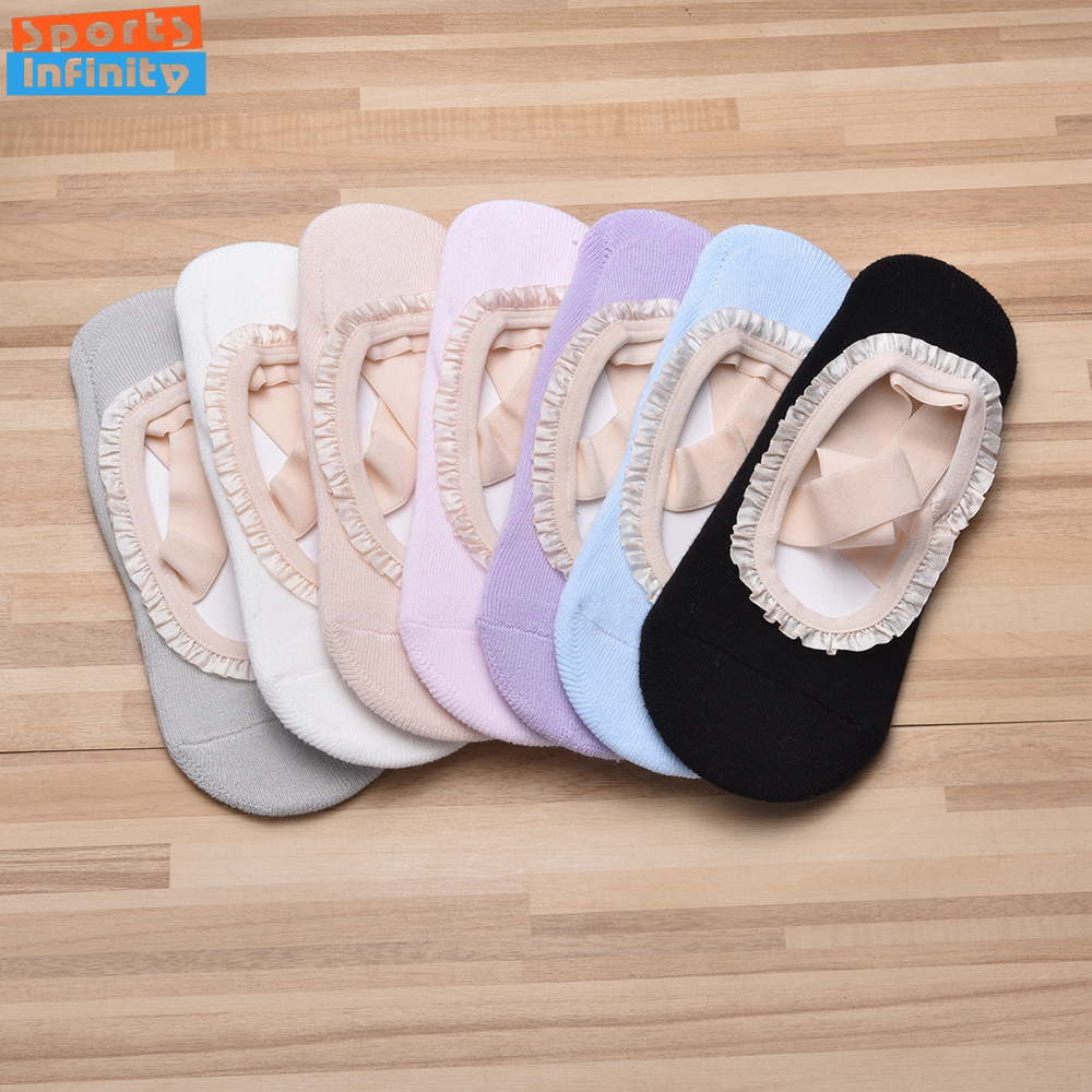 ถุงเท้าโยคะแบบมีสายรัดสำหรับผู - Pilates Yoga Fitness บทวิจารณ์และราคา
