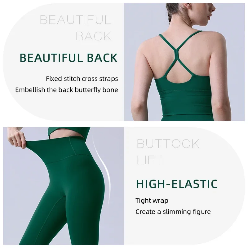 2 ชิ้นเสื้อผ้าโยคะผู้หญิงชุดกี - Pilates Yoga Legging บทวิจารณ์และราคา