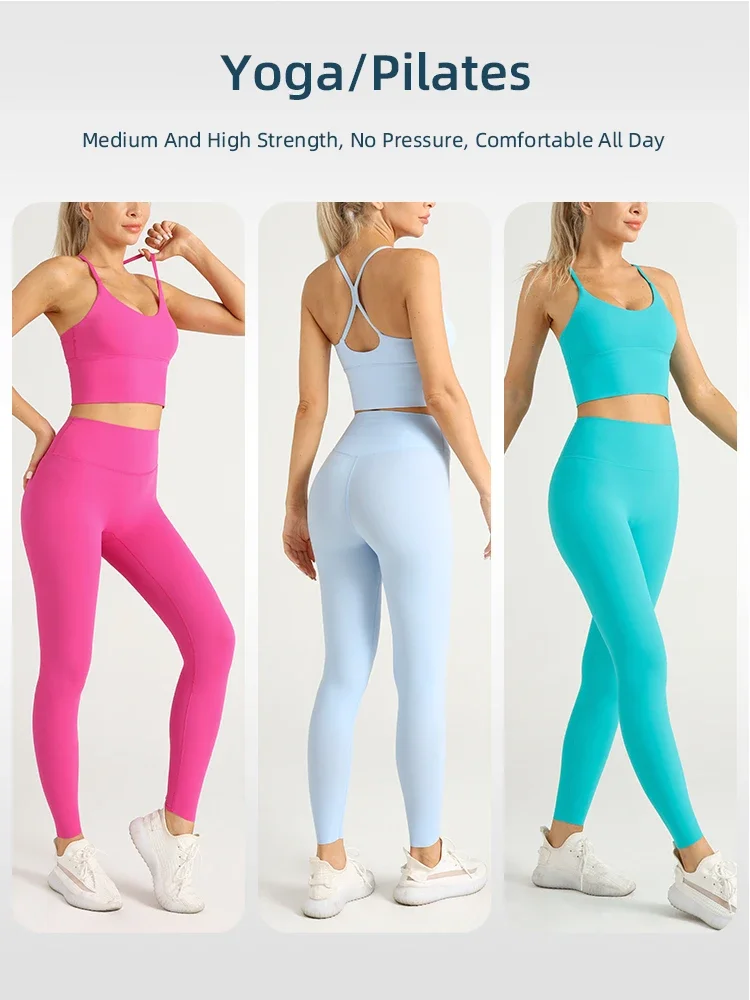 เสื้อผ้าโยคะ2ชิ้นของผู้หญิงชุด - Pilates Yoga Legging บทวิจารณ์และราคา