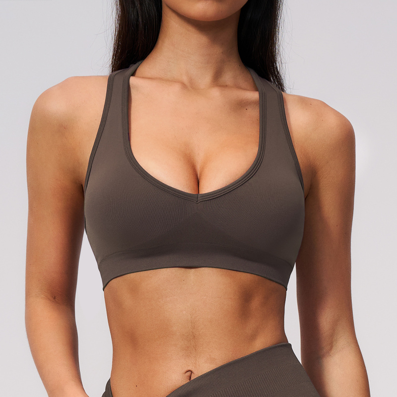 บราไร้ตะเข็บแบบ V สำหรับผู้หญิ - Pilates V Yoga บทวิจารณ์และราคา
