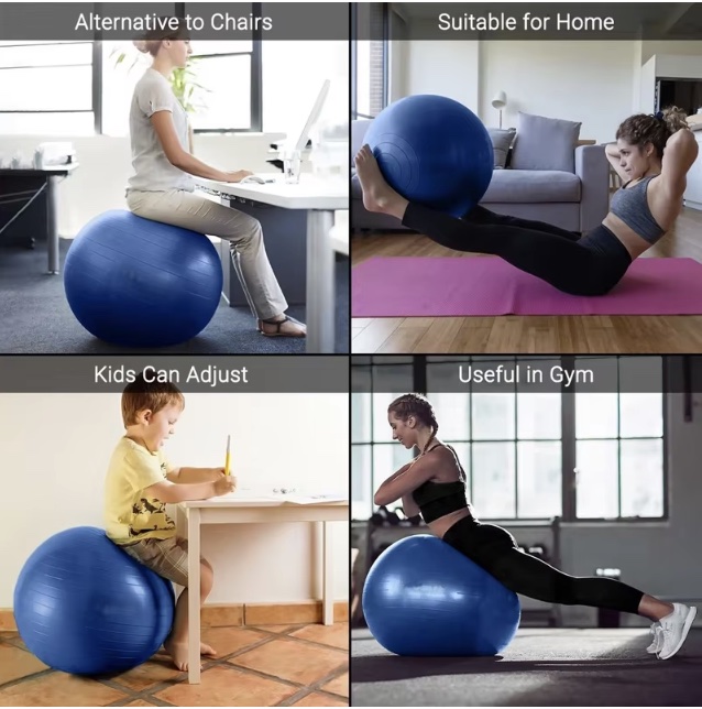 ลูกบอลโยคะ 75 ซม. อุปกรณ์ออกกำ - Pilates Toning Ball บทวิจารณ์และราคา