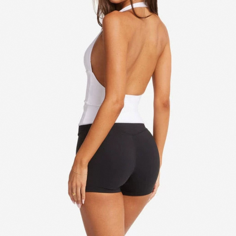 เสื้อกล้ามโยคะแบบผูกคอ คอวีลึก - Pilates V Yoga บทวิจารณ์และราคา